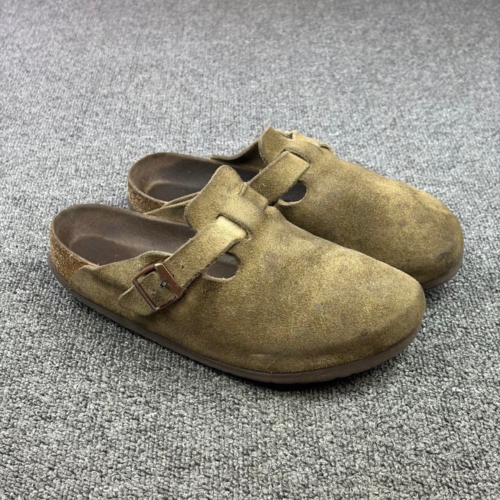 Birkenstock Boston Taupe Suede Clogs Sandals Size 41 / Men's 8 Women's 10